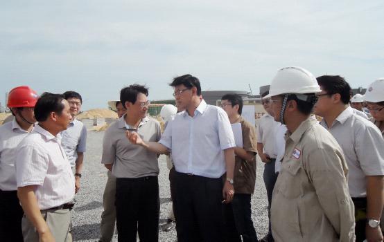 海南省省長蔣定之考察第六直屬分公司海南海油項(xiàng)目