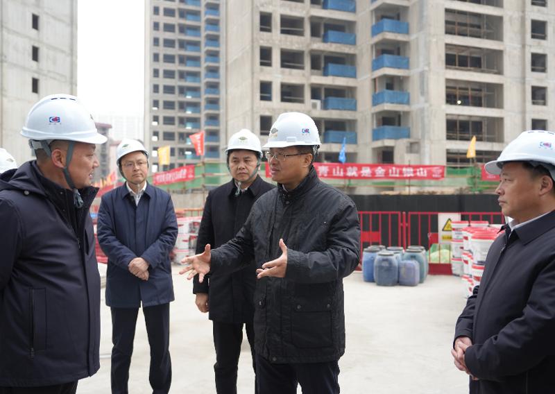2024年12月26日，湖南省委常委、岳陽市委書記謝衛(wèi)江到四化建南區(qū)改造項目九禧府樓盤調研