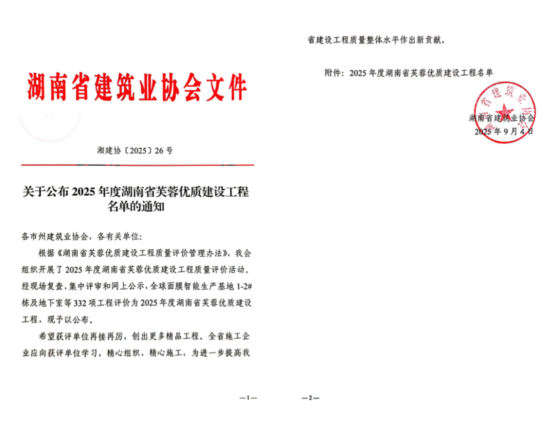 聚焦“135” 品牌引領(lǐng)在行動? | 中國化學工程四化建3項工程榮膺2025年度湖南省芙蓉獎